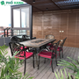 Bàn ghế nhôm đúc mặt đá ngoài trời kết hợp nướng cho 8 người BND-N18998D