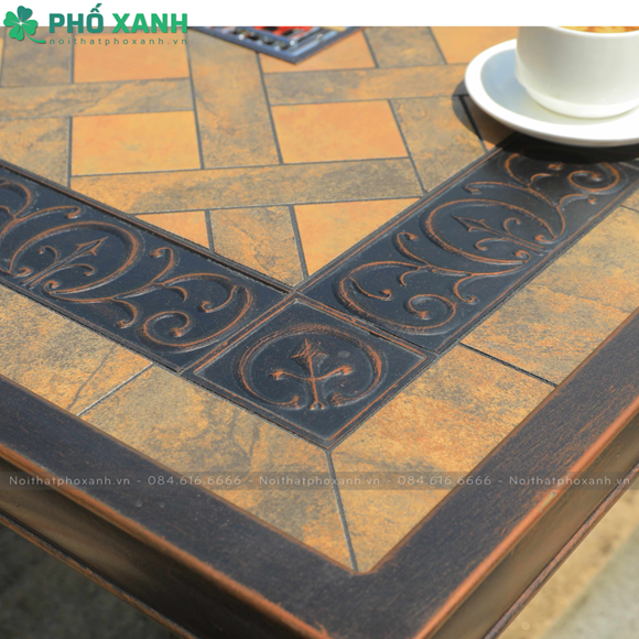 Bộ b&agrave;n ghế nh&ocirc;m đ&uacute;c mặt đ&aacute; BND-N18998TTD