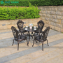 Bộ bàn ghế nhôm đúc sân vườn 4 chỗ BND-80CRD - Sự lựa chọn hoàn hảo cho không gian ngoại thất