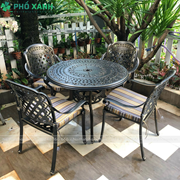 Bộ bàn ghế nhôm đúc dành cho biệt thự sân vườn BND-100D