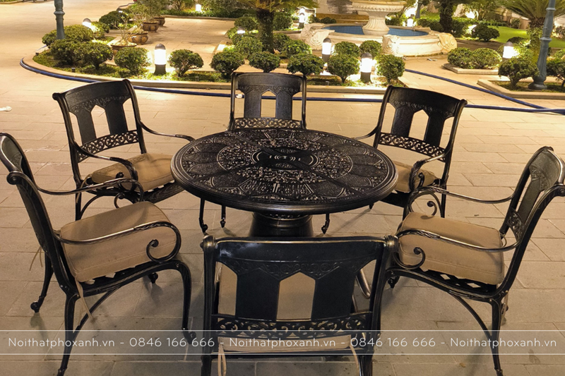 Bộ b&agrave;n ghế hợp kim nh&ocirc;m đ&uacute;c cao cấp nhập khẩu BND-123CCD