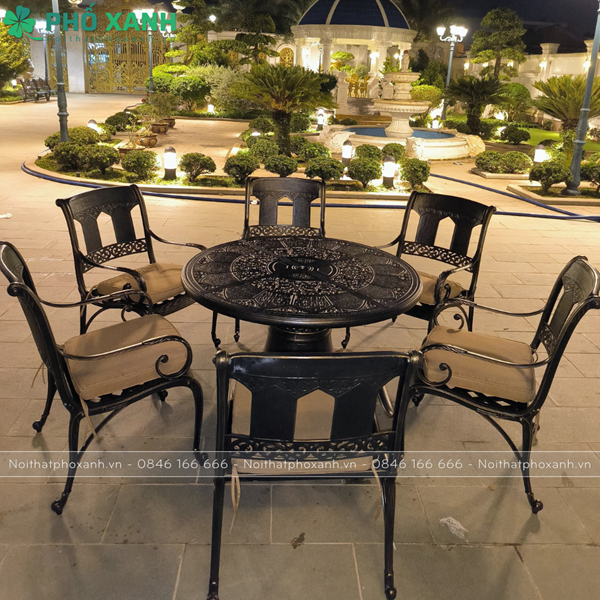 Bộ bàn ghế hợp kim nhôm đúc cao cấp nhập khẩu BND-123CCD