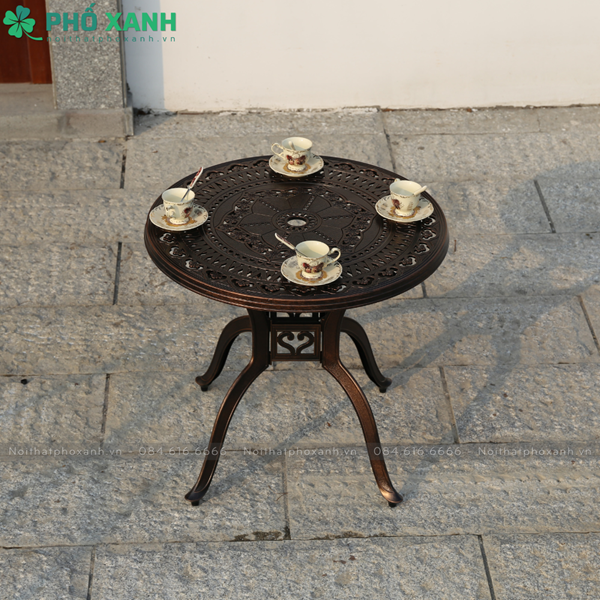 Bộ bàn ghế nhôm đúc ngoài trời 4 chỗ BND-80D