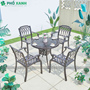 Bộ bàn ghế nhôm đúc sân vườn ngoài trời 4 ghế BND-90CRD