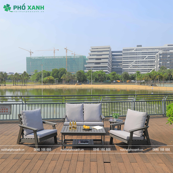 Bộ bàn ghế sofa Composite ngoài trời nhập khẩu SF-CPSX