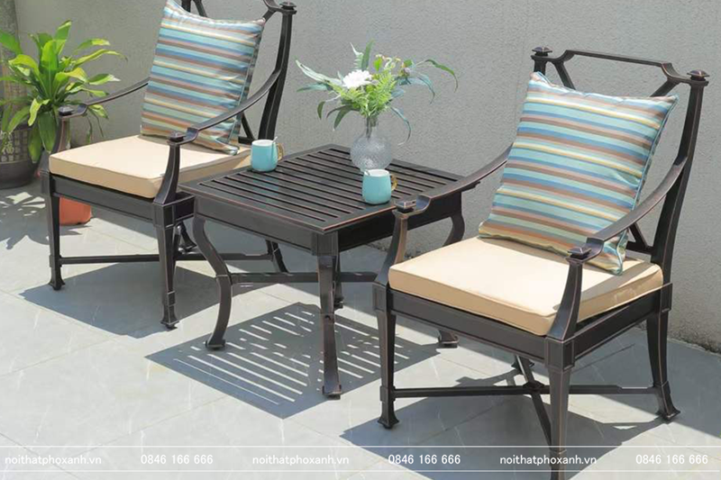 Bộ sofa 1 b&agrave;n 2 ghế ngo&agrave;i trời cao cấp SF-6565DND