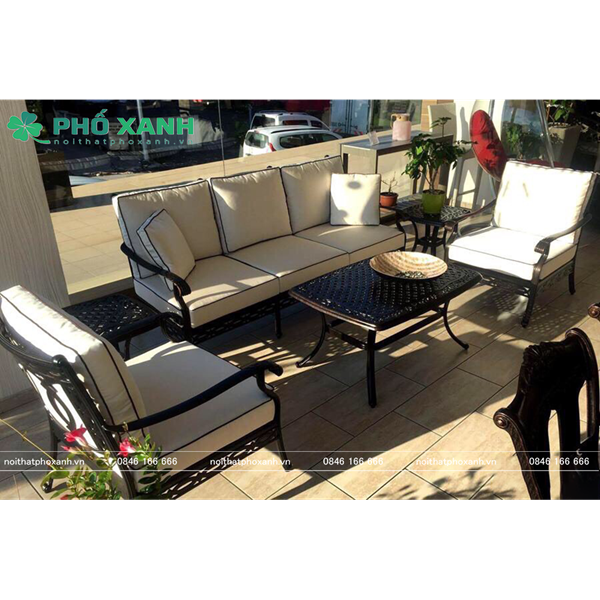 Bộ bàn ghế sofa hợp kim nhôm đúc ngoài trời,sân vườn SF-ND