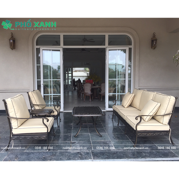 Bộ bàn ghế sofa hợp kim nhôm đúc ngoài trời,sân vườn SF-ND