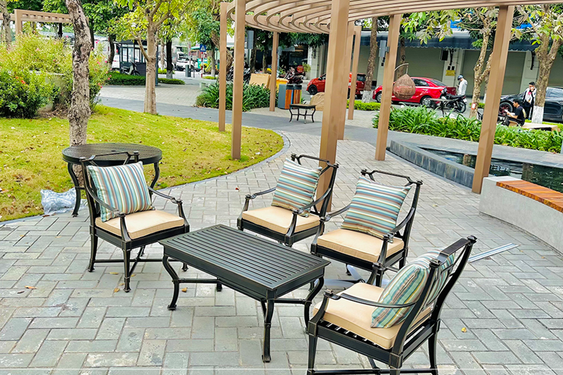 Bộ sofa hợp kim nhôm đúc ngoài trời,sân vườn SF-DND