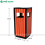 Thùng rác vuông ngoài trời sân vườn TR-V