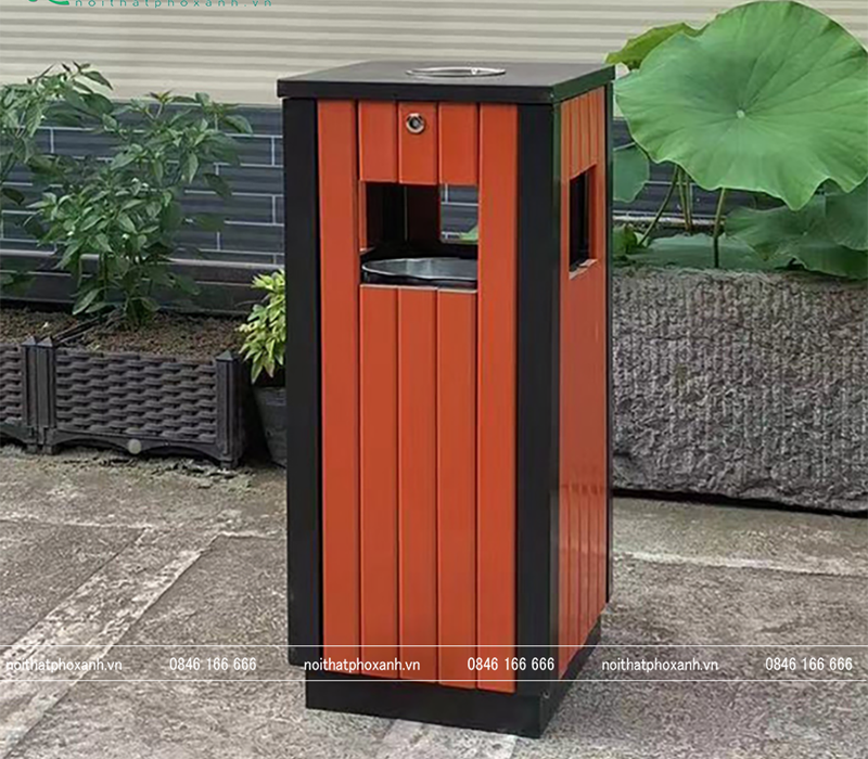 Th&ugrave;ng r&aacute;c vu&ocirc;ng ngo&agrave;i trời s&acirc;n vườn TR-V