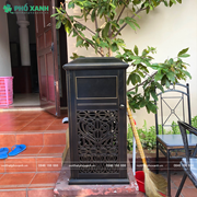 Thùng rác đơn, nhôm đúc nhập khẩu cao cấp TR-FN