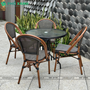 Bộ bàn ghế Textilene cafe ngoài trời GL-GCKTD