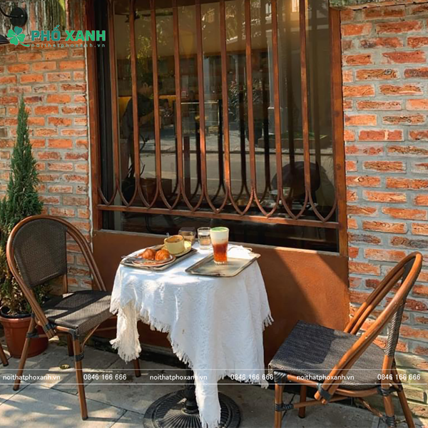 Bộ bàn ghế Textilene cafe ngoài trời GL-GCTD