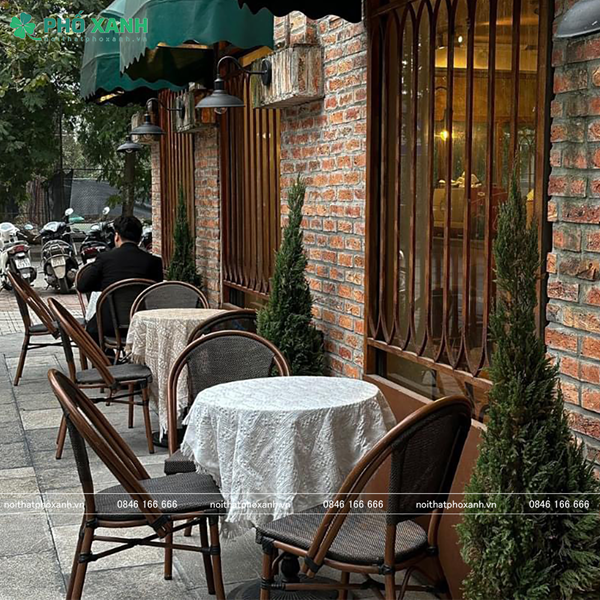 Bộ bàn ghế Textilene cafe ngoài trời GL-GCTD