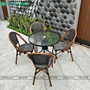 Bộ bàn ghế Textilene cafe ngoài trời GL-GCKTD