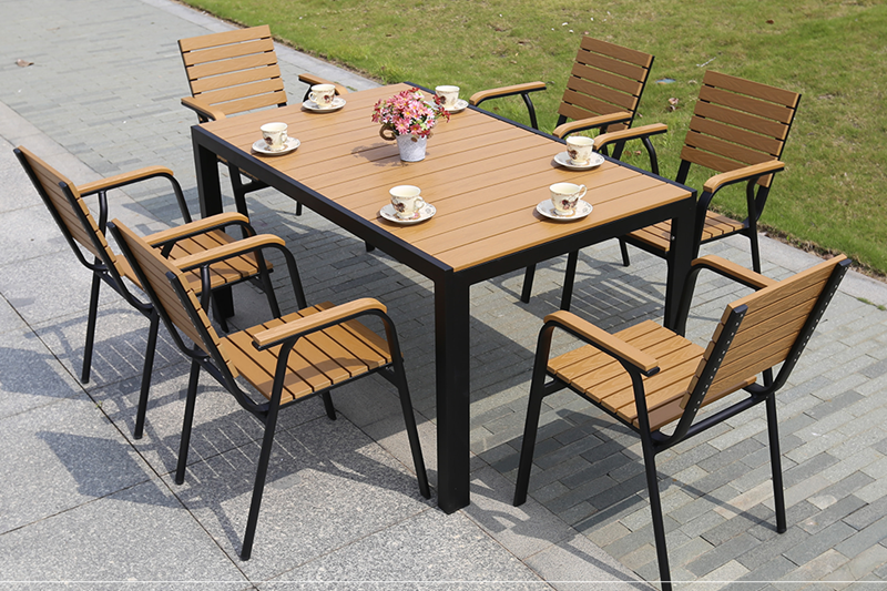 Mua Bộ b&agrave;n ghế nan nhựa Composite nh&agrave; h&agrave;ng qu&aacute;n cafe BCP-15090 Đen