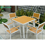 Bộ bàn ghế nhà hàng, cafe sân vườn chất liệu Composite (Polywood) BCP-8080NVKT