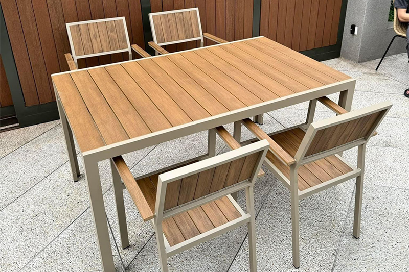 Bộ b&agrave;n ghế nan nhựa Composite nh&agrave; h&agrave;ng qu&aacute;n cafe BCP-15090