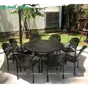 Bộ bàn ghế  sân vườn nhôm đúc BND-150D dành cho khôn gian rộng