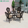 Bộ bàn ghế nhôm đúc sân vườn 4 chỗ BND-80CRD - Sự lựa chọn hoàn hảo cho không gian ngoại thất