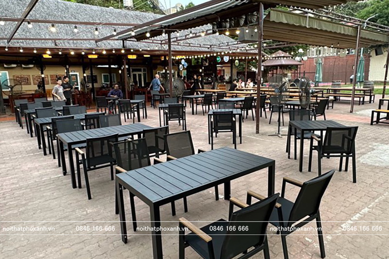 Bộ bàn ghế nan nhựa Composite