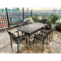 Bộ bàn ghế nhôm đúc hình chữ nhật kết hợp 6 đến 8 ghế BND-17090D