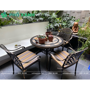 Bộ bàn ghế  nhôm đúc mặt đá sân vườn BND-MD94D