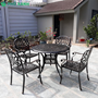 Bộ bàn ghế nhôm đúc cà phê ngoài trời 4 ghế BND-90HHD