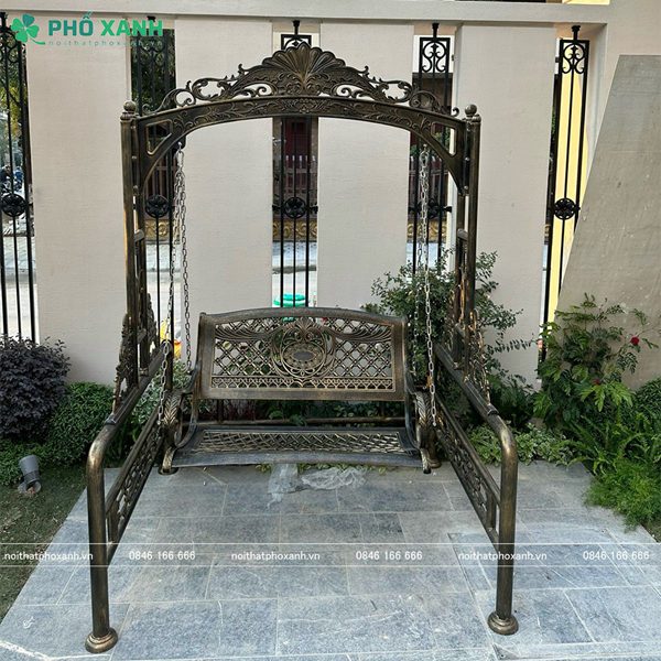 Xích đu full hợp kim nhôm đúc ngoài trời sân vườn, biệt thự XD-FN