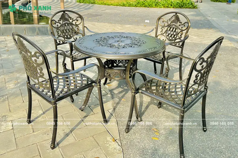 Những xu hướng thiết kế mới với b&agrave;n ghế nh&ocirc;m đ&uacute;c