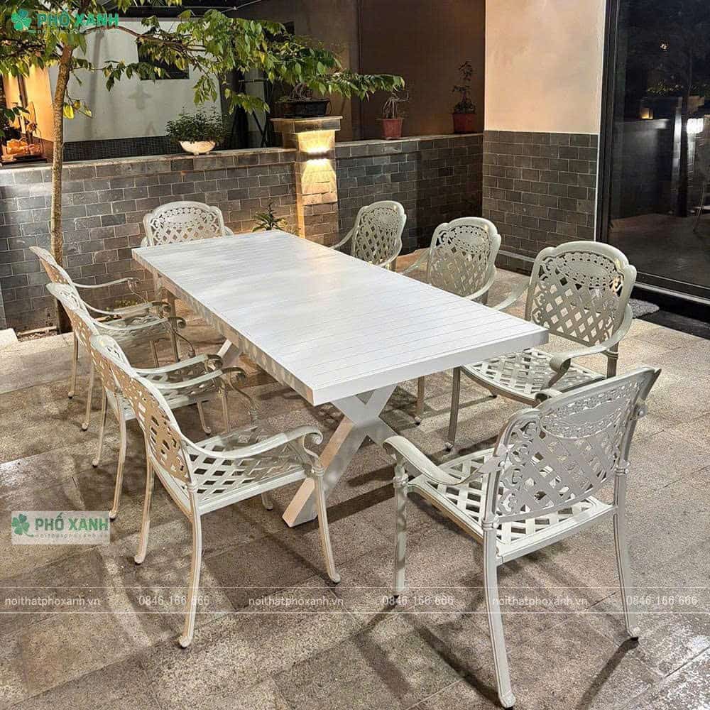 Bộ bàn ghế thu gọn thông minh nhôm đúc BND-TG18090TK