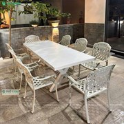 Bộ bàn ghế thu gọn thông minh nhôm đúc BND-TG18090TK