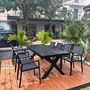 Bộ bàn ghế composite chân chéo  BCP-22090NDKD